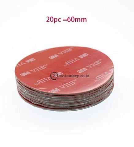 (Preorder) 20Pcs Red Round Vhb Double-Sided Tape Strong Sticky Gray Plastic Stationery Waterproof