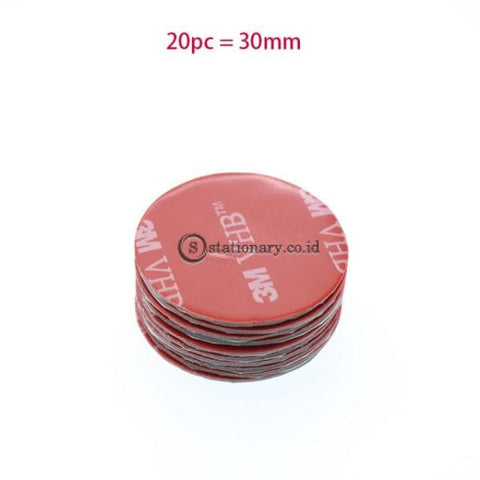 (Preorder) 20Pcs Red Round Vhb Double-Sided Tape Strong Sticky Gray Plastic Stationery Waterproof