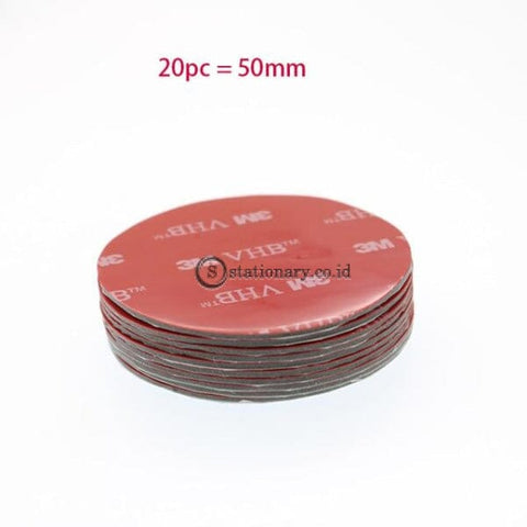 (Preorder) 20Pcs Red Round Vhb Double-Sided Tape Strong Sticky Gray Plastic Stationery Waterproof