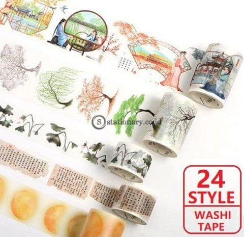 (Preorder) 24 New Washi Tape Chinese Classical Style Flowers/girls Japanese Decorative Adhesive Diy