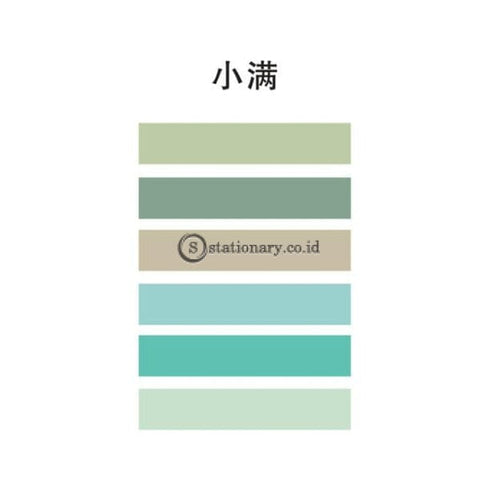 (Preorder) 24Solar Terms Series Decorative Adhesive Washi Tape Set Pure Color Masking Tape Stickers