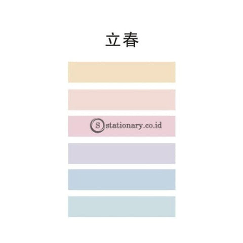(Preorder) 24Solar Terms Series Decorative Adhesive Washi Tape Set Pure Color Masking Tape Stickers