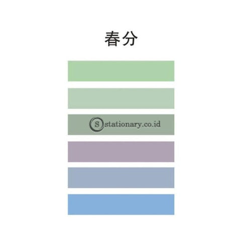 (Preorder) 24Solar Terms Series Decorative Adhesive Washi Tape Set Pure Color Masking Tape Stickers