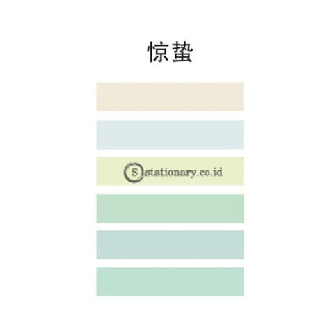 (Preorder) 24Solar Terms Series Decorative Adhesive Washi Tape Set Pure Color Masking Tape Stickers