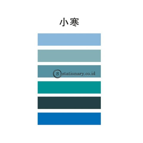 (Preorder) 24Solar Terms Series Decorative Adhesive Washi Tape Set Pure Color Masking Tape Stickers
