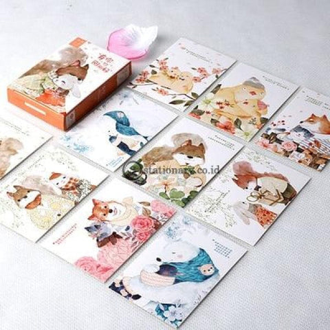 (Preorder) 28 Sheets/set Kawaii Flower And Animal Series Lomo Card/greeting Card/wish Card/christmas