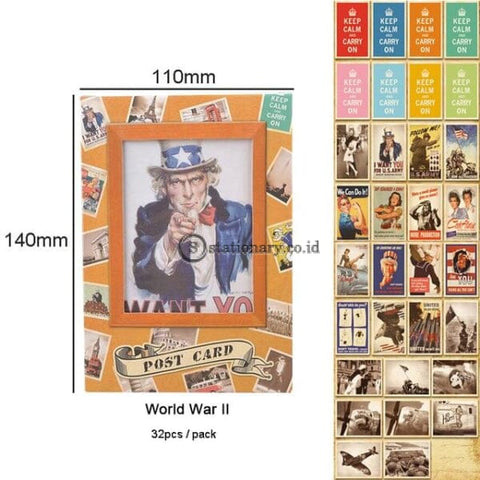 (Preorder) 32 Pcs/lot Classical Famous Posters Vintage Style Memory Postcard Set Greeting Cards Gift