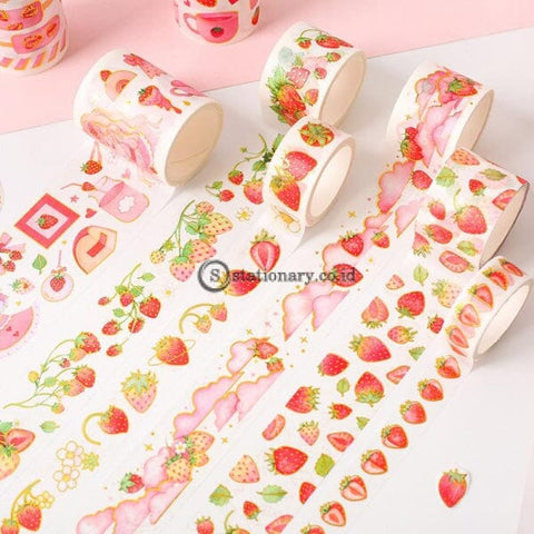 (Preorder) 3M Cute Delicious Strawberry Masking Tape Scrapbooking Decorative Washi Diary Notebook