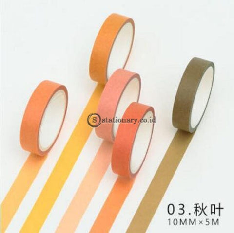 (Preorder) 5 Pcs/pack Striped/grid/flowers Basic Solid Color Paper Washi Tape Adhesive Diy