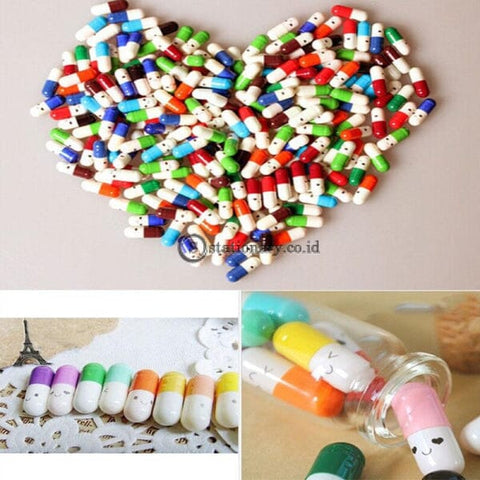 (Preorder) 50 Pcs/lot Love Blank Message Capsule Envelope Letter Paper For Children Pill Kawaii