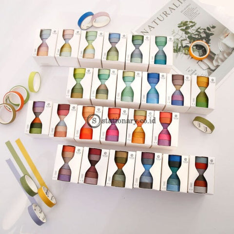 (Preorder) 6 Pcs/pack Solar Terms Pure Color Journal Washi Tape Set Diy Scrapbooking Sticker Label