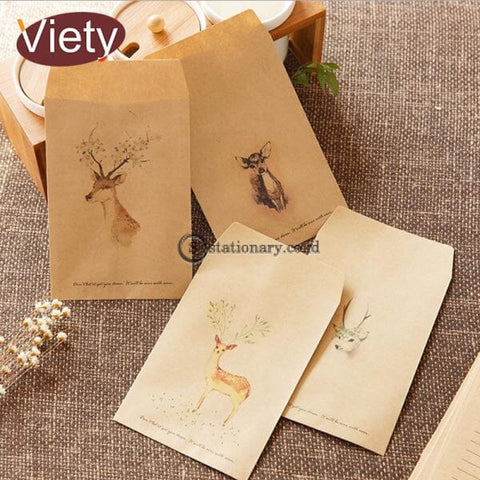 (Preorder) 8 Pcs/lot Vintage Deer Animal Paper Envelope Scrapbooking Envelopes Small Kawaii