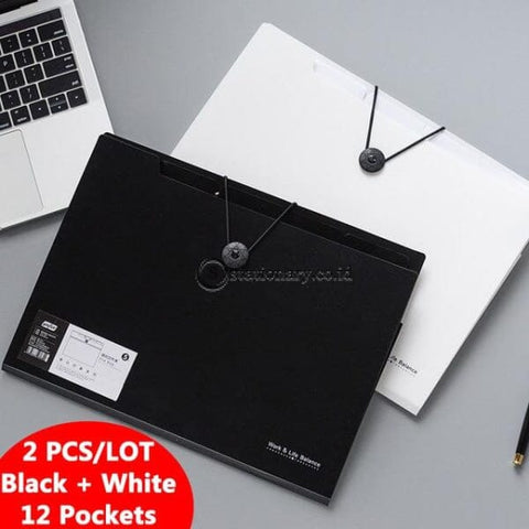 (Preorder) A4 Folder Binder Office Organizers 5/12 Pockets Pp Document Organizer File A4 Fashinable
