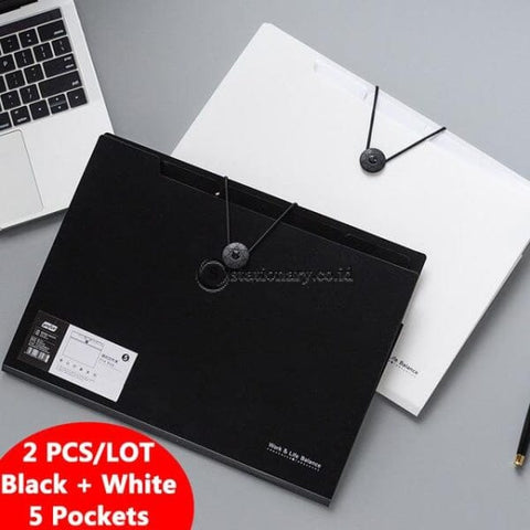 (Preorder) A4 Folder Binder Office Organizers 5/12 Pockets Pp Document Organizer File A4 Fashinable