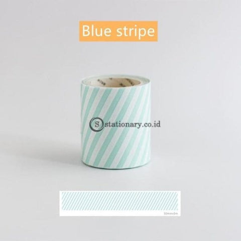 (Preorder) Basic Check Pattern Washi Tape 50Mm Blue Green Pink Grid Stripe Adhesive Masking Tapes