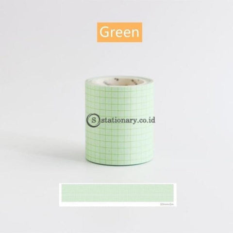 (Preorder) Basic Check Pattern Washi Tape 50Mm Blue Green Pink Grid Stripe Adhesive Masking Tapes