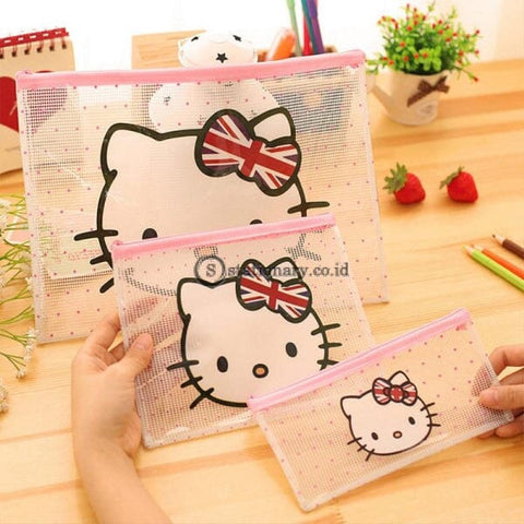 (Preorder) Cartoon Cat Pvc File Bag Pencil Case Folder Documents Filling Office School Suppllies