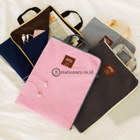 (Preorder) Coloffice 1Pc A4 File Products Zipper Oxford Canvas Bag Student Paper Exam Laptop