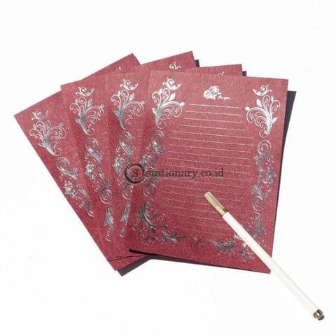 (Preorder) Coloffice 4Pcs/pack Retro Hot Stamping Envelope Paper Stationery Beautiful Romantic