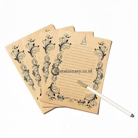 (Preorder) Coloffice 4Pcs/pack Retro Hot Stamping Envelope Paper Stationery Beautiful Romantic