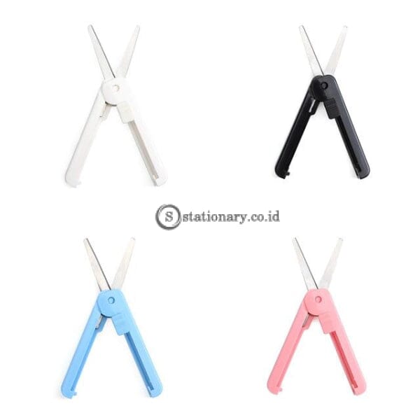 (Preorder) Creative Portable Telescopic Scissors Pure Color Simplicity Paper-Cutting Folding Safety