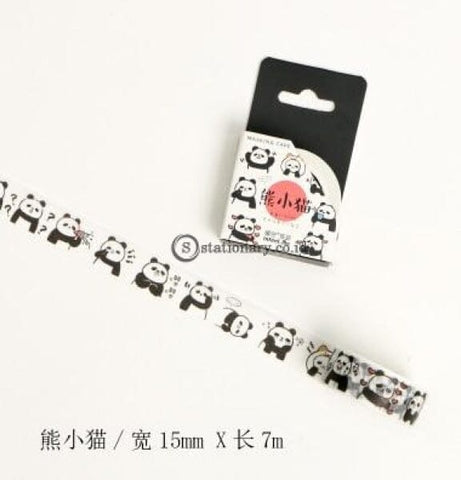 (Preorder) Cute Animals Round Animal Panda Penguin Raccoon Cat Washi Tape Adhesive Diy Scrapbooking