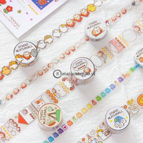 (Preorder) Cute Cat Family Series Journal Washi Tape Diy Scrapbooking Sticker Label Kawaii Pet