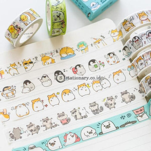 (Preorder) Cute Seal Panda Hamster Animals Masking Washi Tape Decorative Adhesive Decora Diy