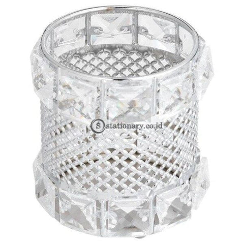 (Preorder) European Metal Crystal Pencil Pen Holer Glitter Brush Storage Tube Desk Organizer