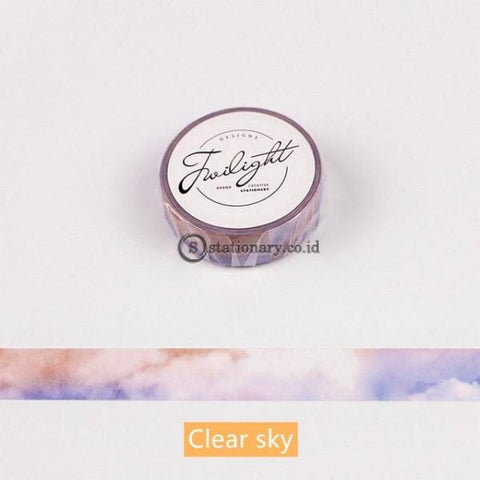 (Preorder) Fantasy Paper Washi Tape 15Mm Full New Moon Galaxy Clear Pink Sky Color Adhesive Masking
