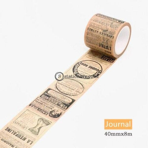 (Preorder) Gothic Paper Washi Tape Vintage Alphabet Number Love Lettering World Map Newspaper