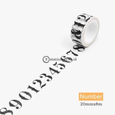 (Preorder) Gothic Paper Washi Tape Vintage Alphabet Number Love Lettering World Map Newspaper