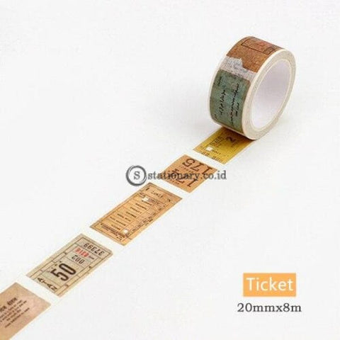(Preorder) Gothic Paper Washi Tape Vintage Alphabet Number Love Lettering World Map Newspaper