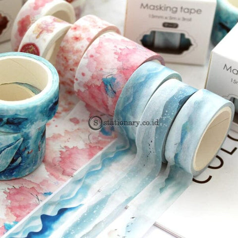 (Preorder) Jianwu 3Pcs/set Theme Paper Tape Sakura Unicorn Decoration Washi Diy Sticker Scrapbooking