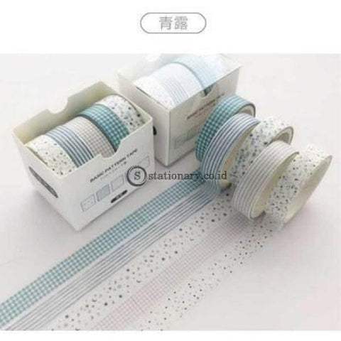 (Preorder) Jianwu 5Pcs/set Basic Color Cute Washi Tape Set Notebook Sticker Diy Scrapbooking Sticker