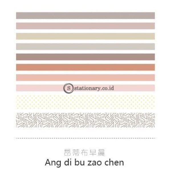 (Preorder) Jianwu 7Pcs Or 10Pcs/set Cute Basic Color Washi Tape Scrapbook Diy Masking School