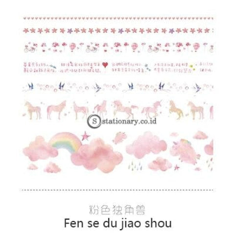 (Preorder) Jianwu 7Pcs Or 10Pcs/set Cute Basic Color Washi Tape Scrapbook Diy Masking School
