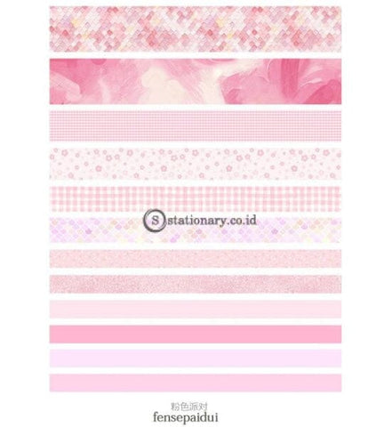 (Preorder) Jianwu 7Pcs Or 10Pcs/set Cute Basic Color Washi Tape Scrapbook Diy Masking School