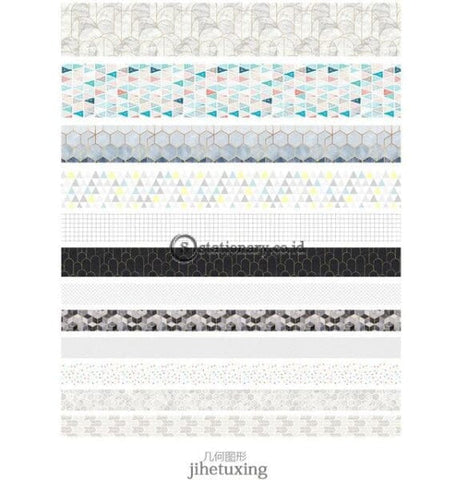 (Preorder) Jianwu 7Pcs Or 10Pcs/set Cute Basic Color Washi Tape Scrapbook Diy Masking School