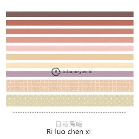 (Preorder) Jianwu 7Pcs Or 10Pcs/set Cute Basic Color Washi Tape Scrapbook Diy Masking School