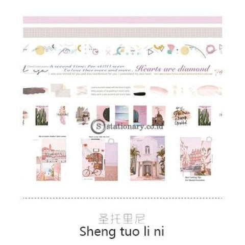 (Preorder) Jianwu 7Pcs Or 10Pcs/set Cute Basic Color Washi Tape Scrapbook Diy Masking School