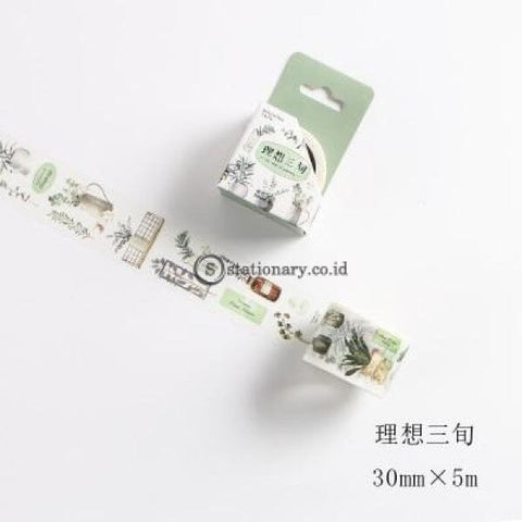 (Preorder) Leisure Time Series Washi Tape Adhesive Diy Scrapbooking Sticker Label Masking Student