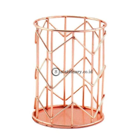 (Preorder) Mayitr Rose Gold Hollow Pen Pencil Pot Holder Makeup Brushes Storage Desk Organiser