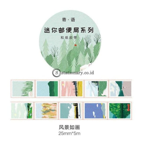 (Preorder) Mini Post Office Series Washi Tape Vintage Adhesive Masking Diy Scrapbooking Sticker