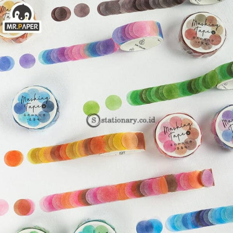 (Preorder) Mr.paper 14*14Mm Hard Candy Dot Color Washi Bullet Journaling Writing Tape Deco Gift