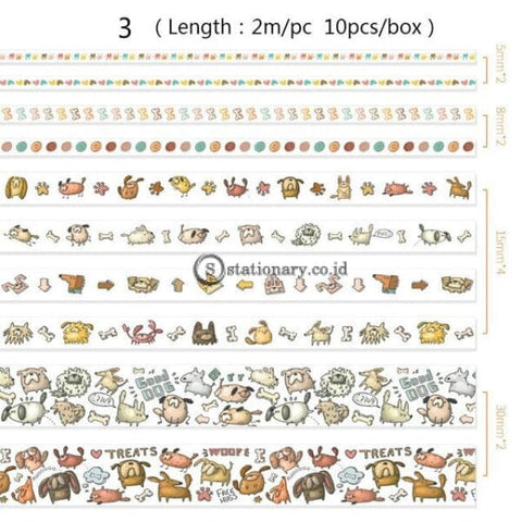 (Preorder) Mr Paper 26 Designs 10Pcs/box Cute Cartoon Animals Washi Tapes Scrapbooking Diy Deco