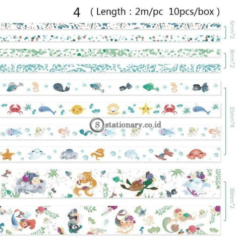 (Preorder) Mr Paper 26 Designs 10Pcs/box Cute Cartoon Animals Washi Tapes Scrapbooking Diy Deco