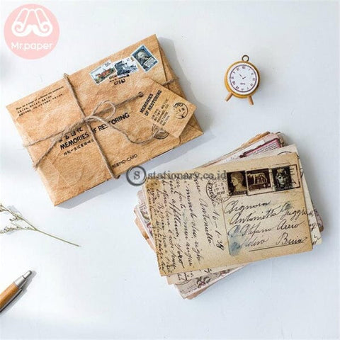 (Preorder) Mr.paper 30Pcs/box Retro Memories Of Restoring Postcard Vintage Style Creative Stationery