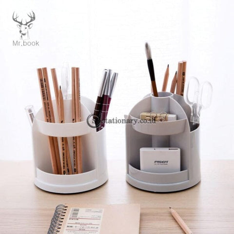 (Preorder) Multi-Function 7 Grids Office Desktop Rotating Pen Holder Cosmetic Eyeliner Storage Box