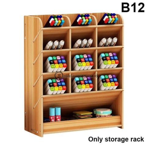 (Preorder) Multi-Function Wooden Desktop Pen Holder Office School Storage Case Desk Pencil Organizer